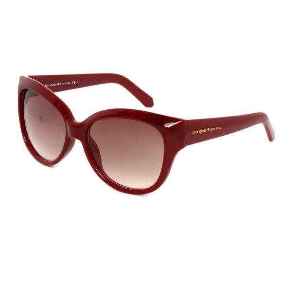 GUC Kate Spade Jessa Red Brown Sunglasses - Picture 1 of 10